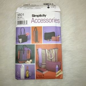 SIMPLICITY 5501 Accessories Tote bags, wine tote, zipper bags